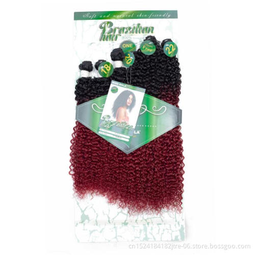 private label heat resistant long curly synthetic hair weft weavon bundles suppliers, protein fiber highlighted hair bundles